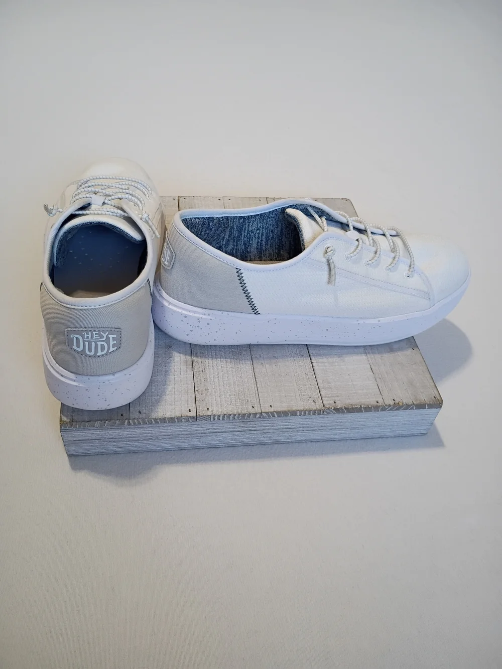 Hey Dude Cody White Slip On Canvas Minimalist Casual Sneakers - Men's Size 10